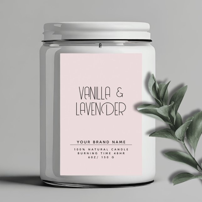 Modern minimalist cosmetics candle packaging food label (Creator Uploaded)