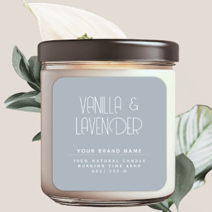 Modern minimalist cosmetics candle packaging square sticker