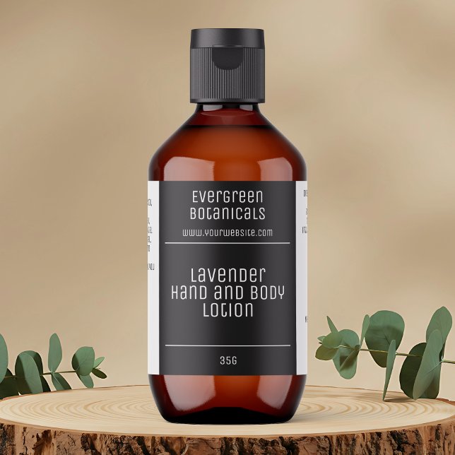 modern minimalist cosmetics label  - black & white (Creator Uploaded)