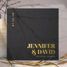 Modern Minimalist Couple Names Simple Wedding