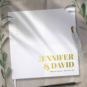 Modern Minimalist Couple Names Simple Wedding Guest Book