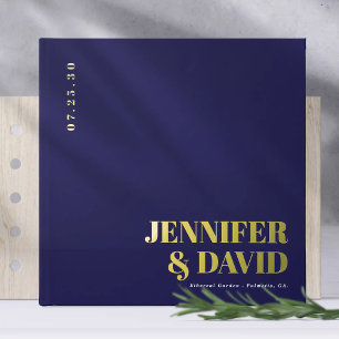 Modern Minimalist Couple Names Simple Wedding Guest Book