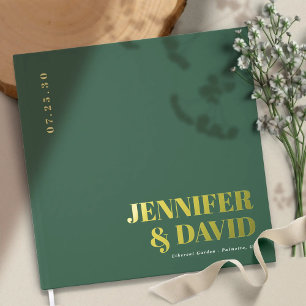 Modern Minimalist Couple Names Simple Wedding Guest Book