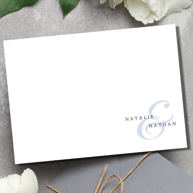 Modern Minimalist Couple's Correspondence Note Card (Creator Uploaded)