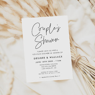 Modern Minimalist Couple's Shower Invitation