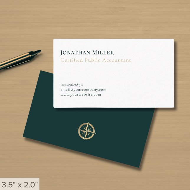 Modern Minimalist CPA Business Card (Creator Uploaded)