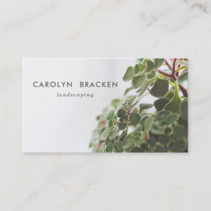 Modern Minimalist Creative Plant   Landscaping Business Card
