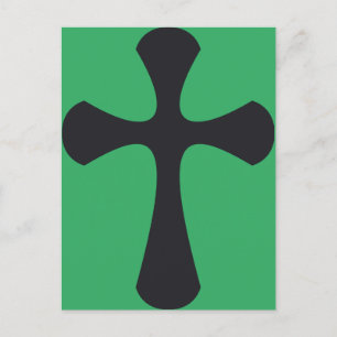 Modern Minimalist Cross Contemporary Christian Art Postcard
