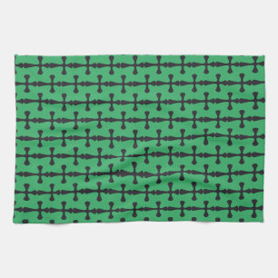Modern Minimalist Cross Contemporary Christian Art Tea Towel