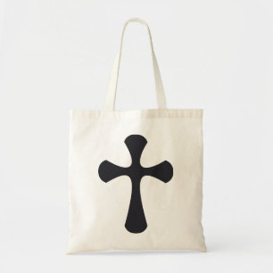 Modern Minimalist Cross Contemporary Christian Art Tote Bag
