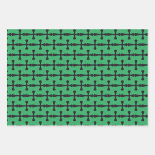 Modern Minimalist Cross Contemporary Christian Art Wrapping Paper Sheet
