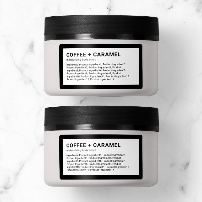 Modern Minimalist Custom Color Ingredients List Label (Creator Uploaded)