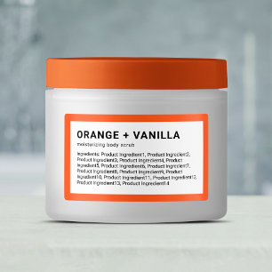 Modern Minimalist Custom Colour Ingredients List