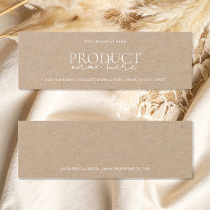 Modern Minimalist Custom Kraft Product Hang Tags