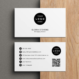 Modern minimalist custom logo business icons business card