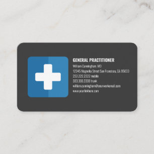 Modern Minimalist Custom Logo Doctor Business Card