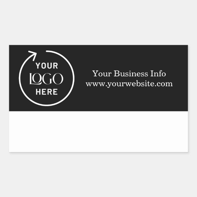 Modern Minimalist Custom Logo Rectangular Sticker (Front)
