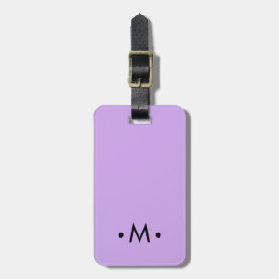 Modern Minimalist Custom Monogram World Traveller  Luggage Tag
