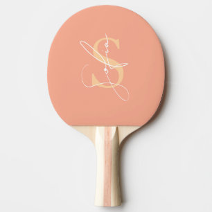 Modern Minimalist Custom Name Script Ping Pong Paddle