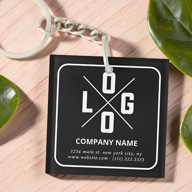 Modern Minimalist Custom QR Code Logo Key Ring (Creator Uploaded)