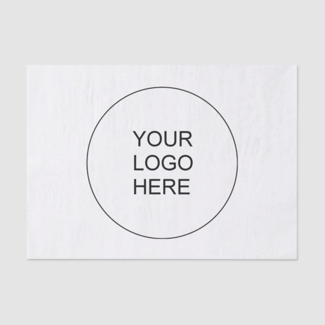 Modern Minimalist Custom Template Your Logo Here Tissue Paper (Front)
