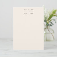 Modern Minimalist Custom Wedding Names Ivory