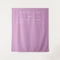 Modern Minimalist Custom Wedding Purple Backdrop