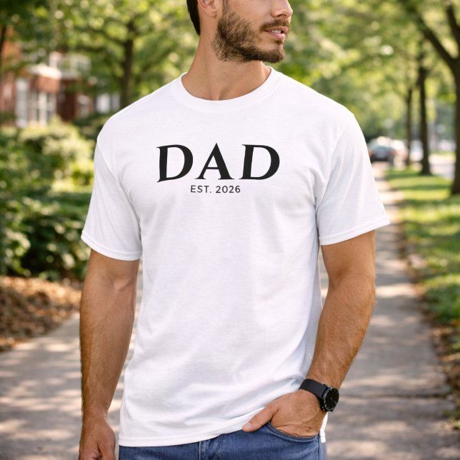 Modern Minimalist Dad Established  T-Shirt (Creator Uploaded)