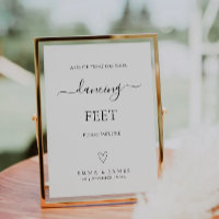 Modern Minimalist Dancing Feet Flip Flops Sign