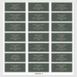 Modern Minimalist Dark Green Yellow Guest Address<br><div class="desc">This Modern Minimalist | dark green yellow guest address sticker is perfect for your classy boho wedding. Its simple, unique abstract design accompanied by a contemporary minimal script and a white and dark green colour palette gives this product a feel of elegant formal luxury while staying simplistic, chic bohemian. Keep...</div>