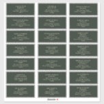 Modern Minimalist Dark Green Yellow Guest Address<br><div class="desc">This Modern Minimalist | dark green yellow guest address sticker is perfect for your classy boho wedding. Its simple, unique abstract design accompanied by a contemporary minimal script and a white and dark green colour palette gives this product a feel of elegant formal luxury while staying simplistic, chic bohemian. Keep...</div>