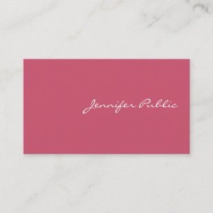 Modern Minimalist Design Attractive Red Template Business Card