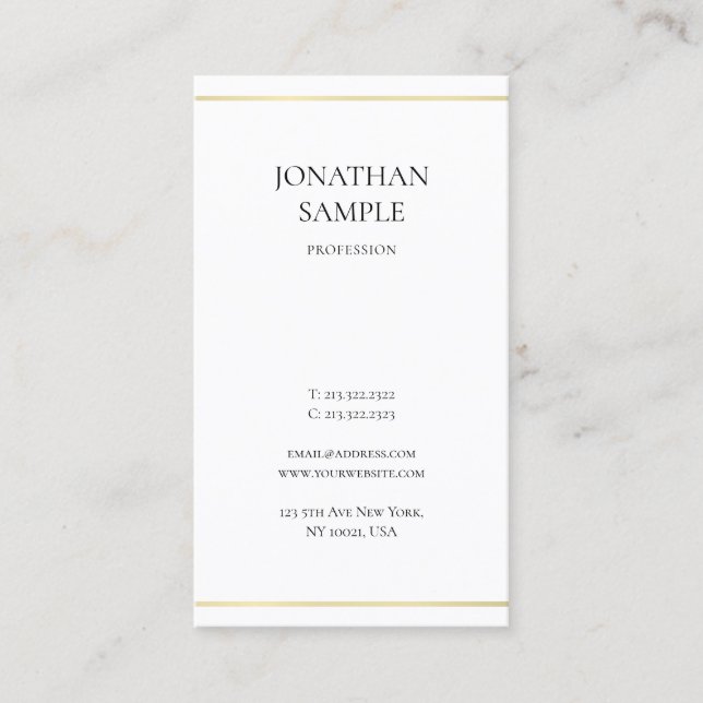 Modern Minimalist Design Creative Professional Business Card (Front)