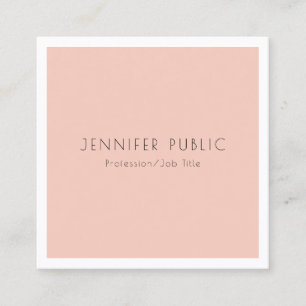 Modern Minimalist Design Elegant Trendy Template Square Business Card