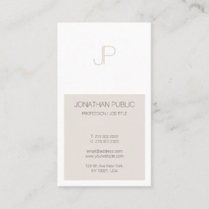 Modern Minimalist Design Monogram Template Trendy Business Card