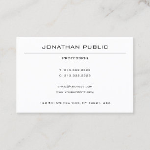 Modern Minimalist Design Professional Template Business Card