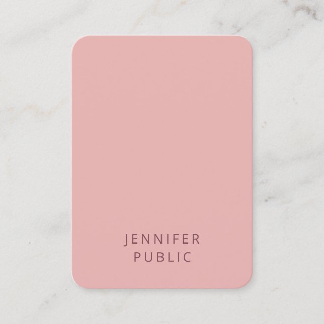 Modern Minimalist Design Trend Colours Template Business Card (Front)