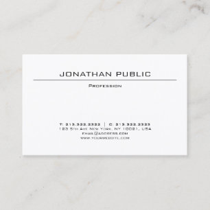 Modern Minimalist Design Trendy Plain Elegant Business Card