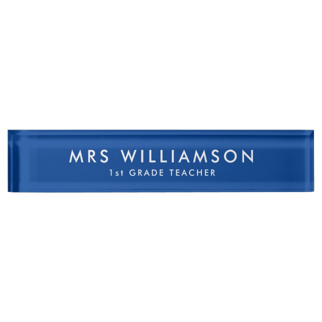 Modern Minimalist desk name plates for teachers (Front)
