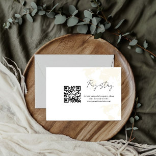 Modern Minimalist Destination wedding registry Enclosure Card