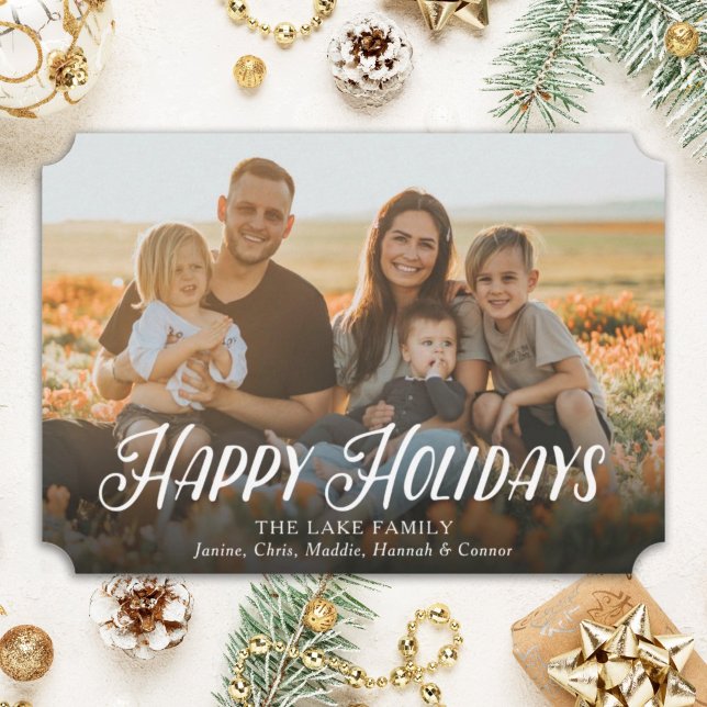 Modern Minimalist Digital Christmas Photo Holiday Card (Creator Uploaded)