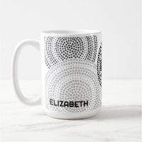 Modern Minimalist Dot Geometric Circle Black Grey