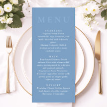 Modern Minimalist Dusty Blue Wedding Dinner