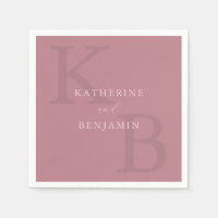 Modern Minimalist Dusty Rose Monogram Wedding