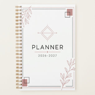 Modern Minimalist Dusty Rose Personalised Academic Planner