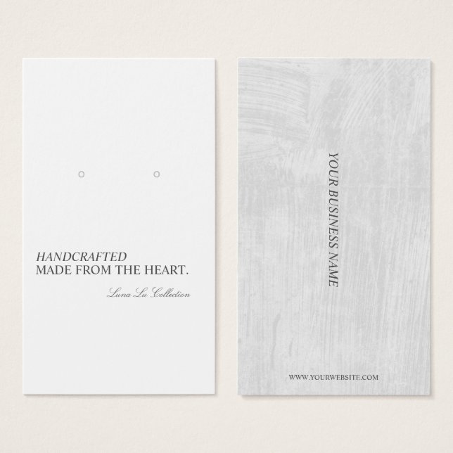 Modern Minimalist Earring Display Card (Front & Back)