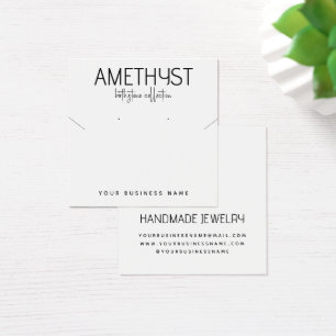 Modern minimalist earring jewellery display card