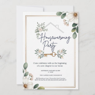 Modern Minimalist Editable Housewarming Invitation