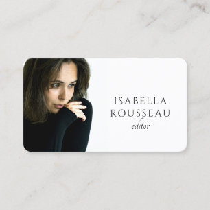 Modern Minimalist Editor Business Card