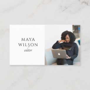 Modern Minimalist Editor Business Card
